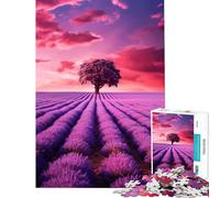 1000 Piece Jigsaw Puzzles for Teenagers Botanical Lavender Flower Help The Brain Exercise Difficult Hard Relaxing Games Suitable for Ages 14 And Up (38X26CM)