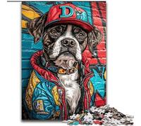 1000 Piece Jigsaw Puzzles for Teenagers Boxer Dog, Challenging Game And Family Play with Fully Interlocking Randomly Shaped Pieces (Size 50x75cm)