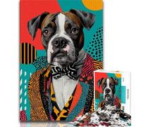 1000 Piece Jigsaw Puzzles for Teenagers Boxer Dog Teenager Jigsaw,Birthday Present, Gifts, Wall Art for Age 14 Years Up 26x38cm