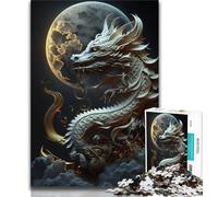 1000 Piece Jigsaw Puzzles for Teenagers Brave Dragon 1000 Pieces for Teenagers,Secret Santa Gifts for Age 14 Years Up 38x26cm