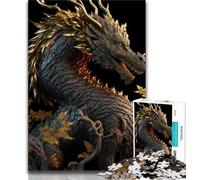 1000 Piece Jigsaw Puzzles for Teenagers Brave Dragon Jigsaw,Toys Educational Games Stress Relieving Unique Birthday And Gifts 26x38cm