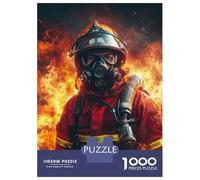 1000 Piece Jigsaw Puzzles for Teenagers Brave Firefighter in Action -1 Teenager Puzzles Brain Teaser Game But Fun And Humorous Unique Birthday And Gifts 52x38cm/1000pcs