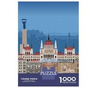 1000 Piece Jigsaw Puzzles for Teenagers Budapest Travel Print Jigsaw for Adults DIY Toys Pattern Assembly Help The Brain Exercise 38x26cm/1000pcs