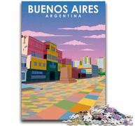 1000 Piece Jigsaw Puzzles for Teenagers Buenos Aires Travel Poster 1000 Pieces for Teenagers,Secret Santa Gifts for Age 14 Years Up (50x75cm)