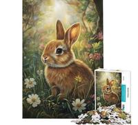1000 Piece Jigsaw Puzzles for Teenagers Bunny in Bloom- Brain Intelligence Challenge Addictive Toys Family Games A Work of Art Gifts Ideas (size 75x50cm)