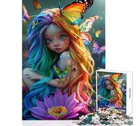 1000 Piece Jigsaw Puzzles for Teenagers Butterfly Fairy Educational Toy Great Gift Brain Teaser Game Artists Collection, Fine Art Size 38x52cm