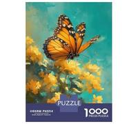1000 Piece Jigsaw Puzzles for Teenagers Butterfly on Flowers Jigsaw for Adults Relax Games Hand Speed Race Deal As Gifts for The Whole Family 38x26cm/1000pcs