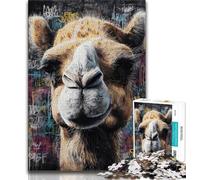 1000 Piece Jigsaw Puzzles for Teenagers Camel Art Puzzles for Adults,Stress Reliever Difficult Challenge Secret Santa Gifts (size 75x50cm)
