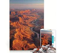 1000 Piece Jigsaw Puzzles for Teenagers Canyonlands National Park Aerial View, Relax Games, But Fun And Humorous, Unique Challenge Game 38x26cm