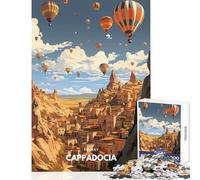 1000 Piece Jigsaw Puzzles for Teenagers Cappadocia Hot Air Balloons Happy Shared Home Activity Thoughtful Festive Present Choice (38x26cm)