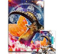 1000 Piece Jigsaw Puzzles for Teenagers Capricorn Zodiac Wall Art Puzzles for Teenagers,Decompressing Intellectual Educational Toy Birthday Gift (size 75x50cm)
