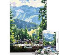 1000 Piece Jigsaw Puzzles for Teenagers Carpathian Forest, Romania Jigsaw 1000 Pieces Practical Game Gifts for Women Men Precision Cutting (50x75cm)
