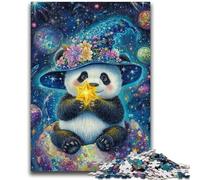 1000 Piece Jigsaw Puzzles for Teenagers Cartoon Panda Wizard Challenging Game And Family Play Educational Game for Birthday, Chrismas 26x38cm