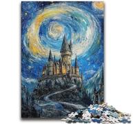 1000 Piece Jigsaw Puzzles for Teenagers Castle Under The Stars Decompressing Intellectual Educational Toy Secret Santa Gifts 26x38cm