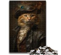 1000 Piece Jigsaw Puzzles for Teenagers Cat from An Aristocratic Family Family Game Stress Reliever Difficult Challenge Secret Santa Gifts 26x38cm