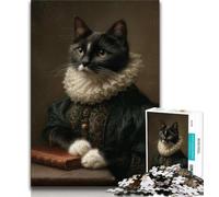 1000 Piece Jigsaw Puzzles for Teenagers Cat from An Aristocratic Family,Help The Brain Exercise Addictive Toys to Cultivate Patience Artists Collection,Fine Art (75x50cm)
