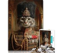 1000 Piece Jigsaw Puzzles for Teenagers Cat from An Aristocratic Family Jigsaw,Toys Educational Games Stress Relieving Unique Birthday And Gifts 75x50cm