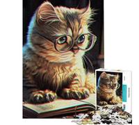 1000 Piece Jigsaw Puzzles for Teenagers Cat Studies 1000 Jigsaw Puzzle Educational Games Secret Santa Gifts Difficult Hard (Size 50x75cm)