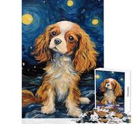 1000 Piece Jigsaw Puzzles for Teenagers Cavalier Charles Spaniel Happy Shared Home Activity Thoughtful Festive Present Choice (50x75cm)