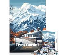 1000 Piece Jigsaw Puzzles for Teenagers Cerro Catedral Argentina Jigsaw 1000 Pieces Brain Teaser Game Gifts Ideas Hand Speed Race (38x26cm)