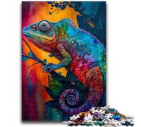 1000 Piece Jigsaw Puzzles for Teenagers Chameleon Fantasy Puzzles,Educational Games Home Decoration Birthday Present, Gifts, Wall Art (38x26cm)