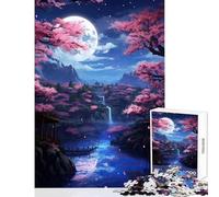 1000 Piece Jigsaw Puzzles for Teenagers Cherry Blossom Japan Art Happy Shared Home Activity Thoughtful Festive Present Choice (50x75cm)