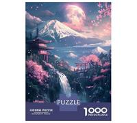 1000 Piece Jigsaw Puzzles for Teenagers Cherry Blossom Japan Fuji Jigsaw for Adults Hands-on Game Pattern Assembly for Birthday, Chrismas 38x26cm/1000pcs