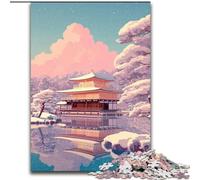1000 Piece Jigsaw Puzzles for Teenagers Cherry Blossom Trees at Sunset, Analysis And Logic with Fully Interlocking Randomly Shaped Pieces for And Age 14 Years Up (Size 26x38cm)