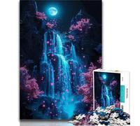 1000 Piece Jigsaw Puzzles for Teenagers Cherry Blossom Waterfall Teenager Puzzles,Quiz Game for Is Ideal As A Gift for The Whole Family (size 38x26cm)