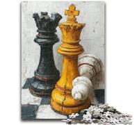 1000 Piece Jigsaw Puzzles for Teenagers Chess Oil Painting Puzzles,Decompressing Intellectual Educational Toy Perfect Decoration (38x26cm)