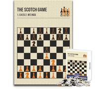 1000 Piece Jigsaw Puzzles for Teenagers Chess The Scotch Game Beautiful Design Game Difficult Challenge Gift For Birthdays Size 50x75cm