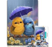 1000 Piece Jigsaw Puzzles for Teenagers Chicken Holding An Umbrella Adult Jigsaw,Quiz Game Wall Decoration Unique Birthday And Xmas Gifts (size 75x50cm)