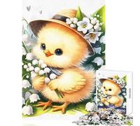 1000 Piece Jigsaw Puzzles for Teenagers Chicken with May Lily Educational Toy Great Gift Brain Teaser Game Artists Collection, Fine Art Size 38x52cm