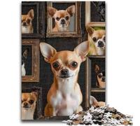 1000 Piece Jigsaw Puzzles for Teenagers Chihuahua Collage 1000 Pieces for Adults,Classic Educational Games Beautiful Decoration (75x50cm)