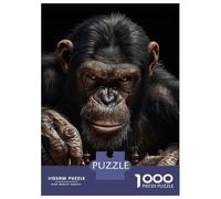 1000 Piece Jigsaw Puzzles for Teenagers Chimpanzee Chess Adult Jigsaw Puzzle Brain Teaser Game Difficult Challenge Unique Birthday And Gifts 70x50cm/1000pcs