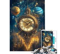 1000 Piece Jigsaw Puzzles for Teenagers Chrono Cosmos Celestial Clockwork Educational Game Toys Educational Games Secret Santa Gifts Family Activities (size 38x52cm)