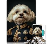 1000 Piece Jigsaw Puzzles for Teenagers Colonel Poodle Teenager Puzzles,Quiz Game for Is Ideal As A Gift for The Whole Family (size 75x50cm)