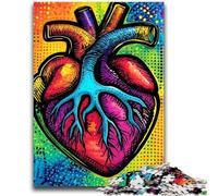 1000 Piece Jigsaw Puzzles for Teenagers Color Heart Challenging Game And Family Play Educational Game for Birthday, Chrismas 50x75cm
