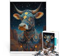 1000 Piece Jigsaw Puzzles for teenagers Colored Cow Spielspielzeug als Familiengeschenk Wichtelgeschenke38x26cm