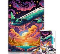 1000 Piece Jigsaw Puzzles for Teenagers Colorful Airplane,Learning Educational Toys Family Games Unique Birthday And Gifts (75x50cm)