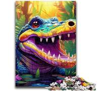 1000 Piece Jigsaw Puzzles for Teenagers Colorful Art Crocodile Adult Puzzles,Challenging Game Gifts for Is Ideal As A Gift for The Whole Family (50x75cm)