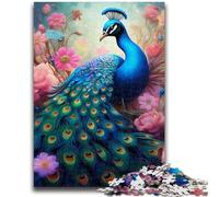 1000 Piece Jigsaw Puzzles for Teenagers Colorful Art Peacock Adult Puzzles,Challenging Game Gifts for Is Ideal As A Gift for The Whole Family (26x38cm)