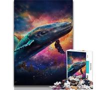 1000 Piece Jigsaw Puzzles for Teenagers Colorful Blue Whale,Help The Brain Exercise Addictive Toys to Cultivate Patience Artists Collection,Fine Art (38x26cm)