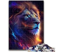 1000 Piece Jigsaw Puzzles for Teenagers Colorful Galaxy Lion Face for And 14 Years And over Impossible Game Christmas Birthday Gift 50x75cm