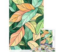 1000 Piece Jigsaw Puzzles for Teenagers Colorful Leaf Pattern Home Decoration Toys Gift Birthday Practical Game with Matching Poster And Trivia Sheet Size 50x75cm