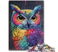 1000 Piece Jigsaw Puzzles for Teenagers Colorful Owl Learning Educational Toys Unique Home Decor And Gifts for 14+ 50x75cm