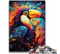 1000 Piece Jigsaw Puzzles for Teenagers Colorful Painting Toucan Family Fun Fun at Home Activities, Birthday Present,Travel Gifts, for And 14 Years Old 38x26cm