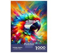 1000 Piece Jigsaw Puzzles for Teenagers Colorful Parrot Wall Art Print Puzzle for Adults Brain Teaser Game Birthday Present Help The Brain Exercise 52x38cm/1000pcs