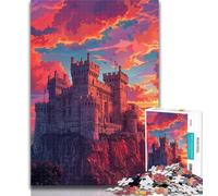 1000 Piece Jigsaw Puzzles for Teenagers Colorful Warwick Castle Puzzles,Educational Games Home Decoration Birthday Present, Gifts, Wall Art 26x38cm