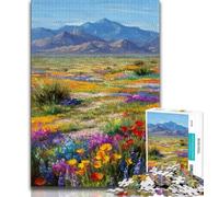 1000 Piece Jigsaw Puzzles for Teenagers Colorful Wildflower Oil Painting 1000 Piece Puzzle,Challenging Game for Is Ideal As A Gift for The Whole Family 75x50cm